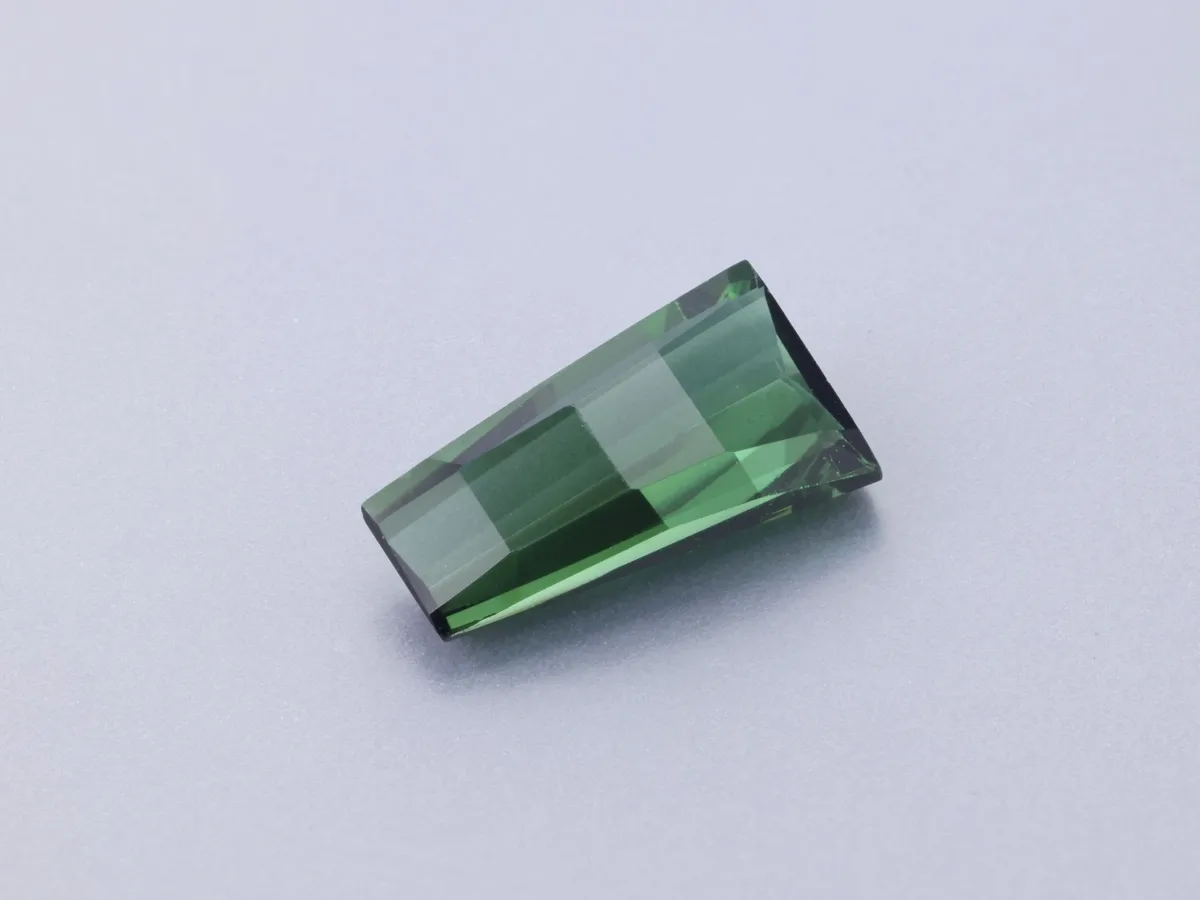 1.02ct Green Tourmaline, Chequerboard gemstone