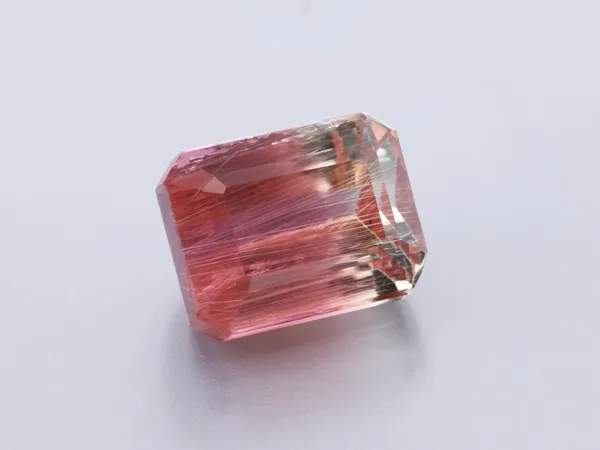 3.83ct Parti Tourmaline, Emerald Cut gemstone
