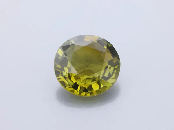 1.2ct Green Tourmaline, Round cut gemstone