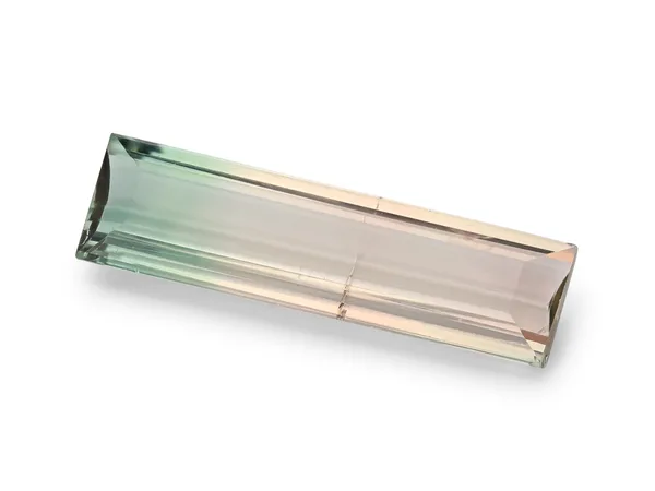 3.56ct Parti Tourmaline, Baguette cut gemstone