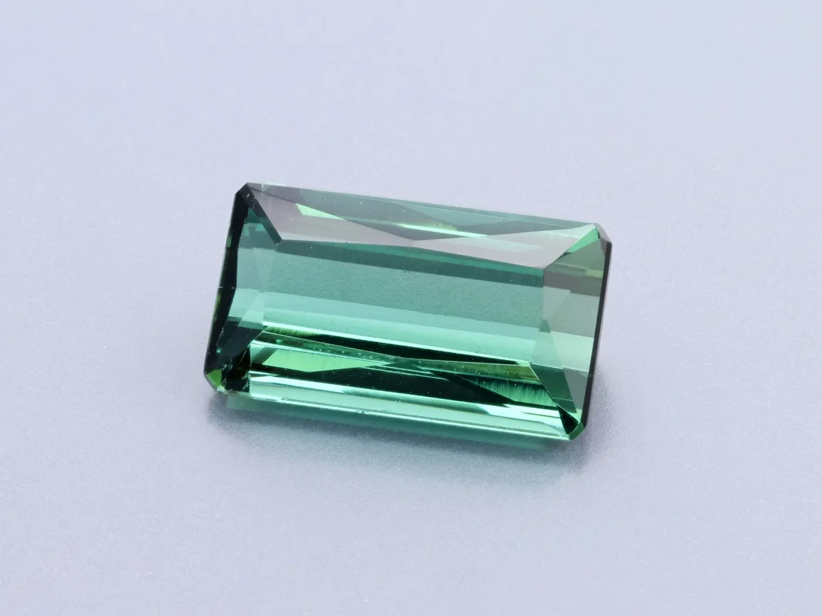 1.42ct Parti Tourmaline, Emerald Cut gemstone