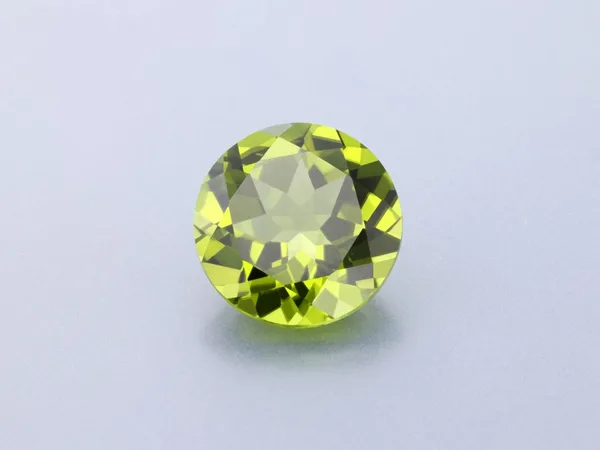 3.81ct Green Peridot, Round cut gemstone