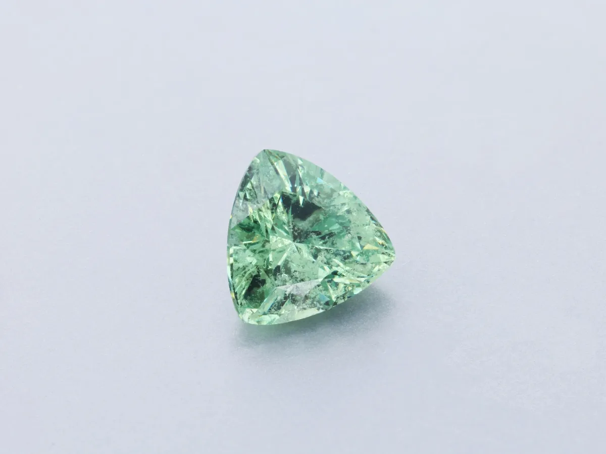 0.68ct Green Garnet, Trilliant gemstone
