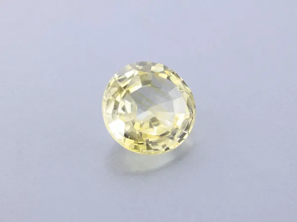 1ct Yellow Sapphire, Round cut gemstone