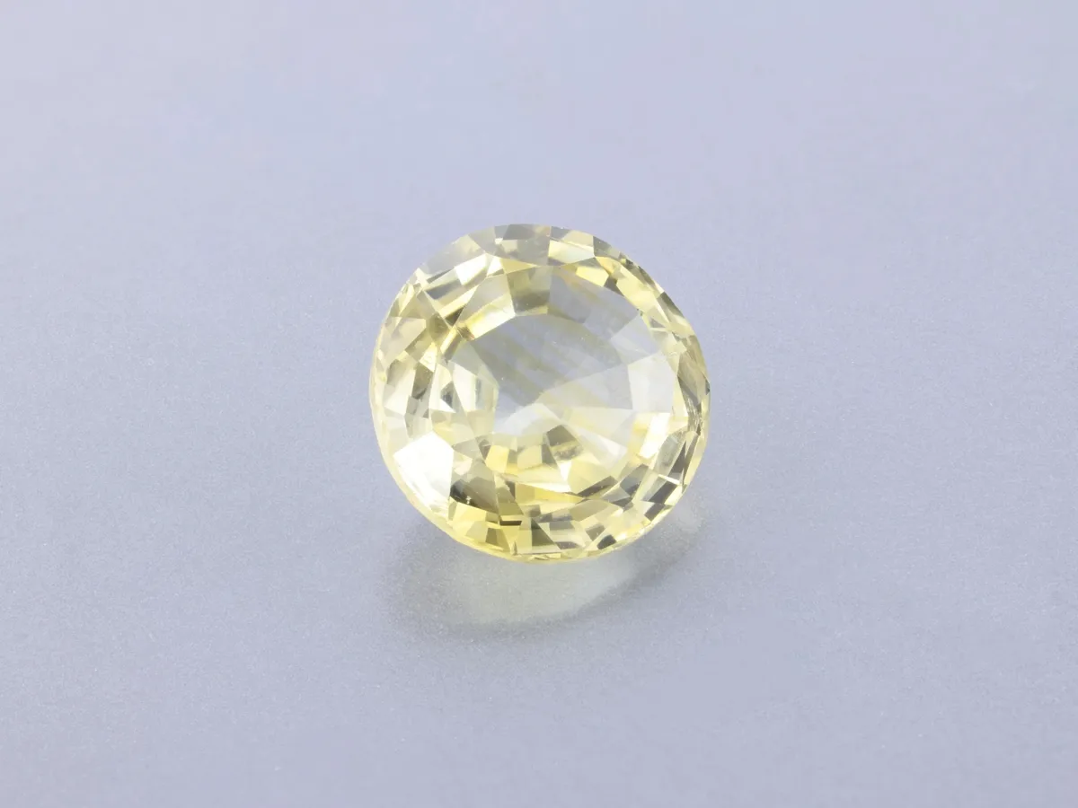 1ct Yellow Sapphire, Round gemstone