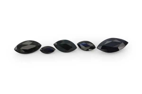0.31ct Black Sapphire, Marquise cut gemstone