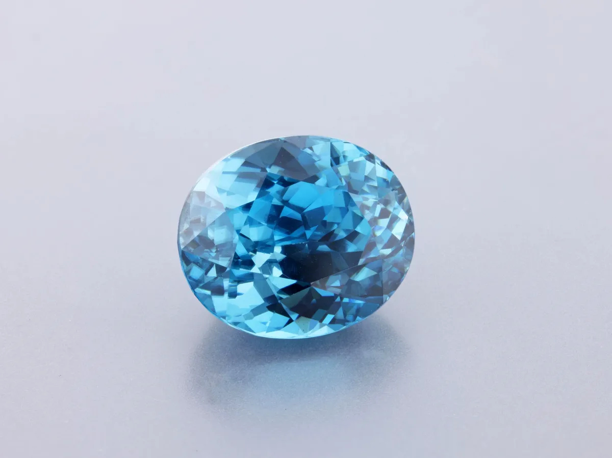 4.82ct Blue Zircon, Oval gemstone