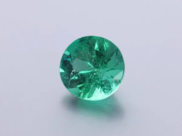 0.75ct Green Emerald, Round cut gemstone