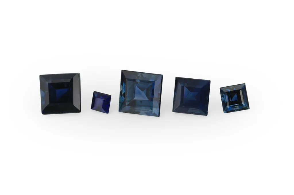0.4ct Blue Sapphire, Square gemstone
