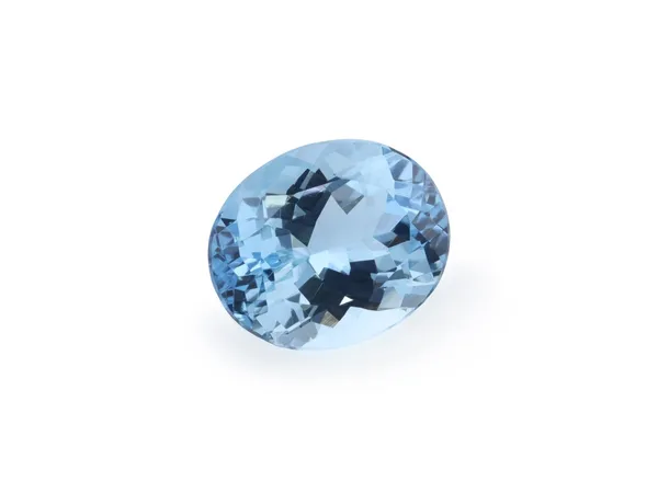 4.13ct Blue Aquamarine, Oval cut gemstone