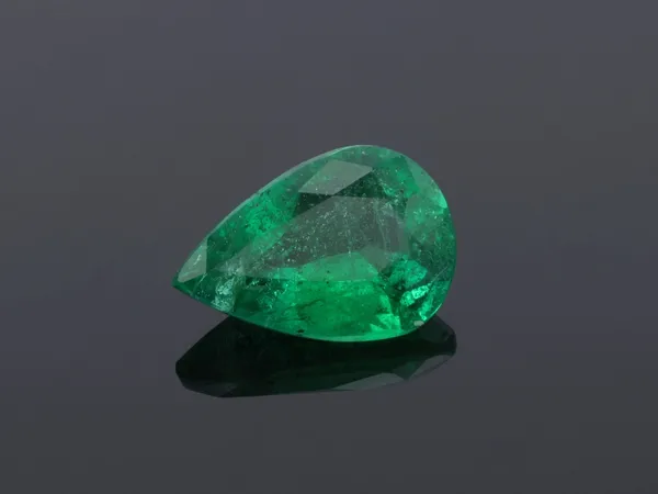 0.55ct Green Emerald, Pear Shape cut gemstone