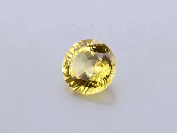 0.92ct Yellow Sapphire, Round cut gemstone