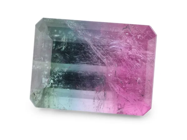 16.92ct Parti Tourmaline, Emerald Cut gemstone