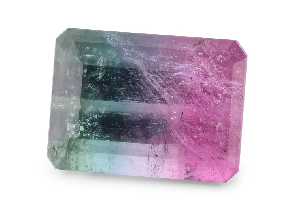16.92ct Parti Tourmaline, Emerald Cut gemstone
