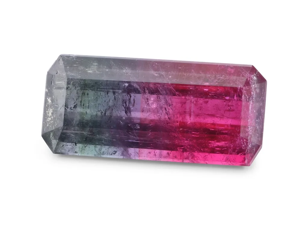 12.52ct Parti Tourmaline, Emerald Cut gemstone
