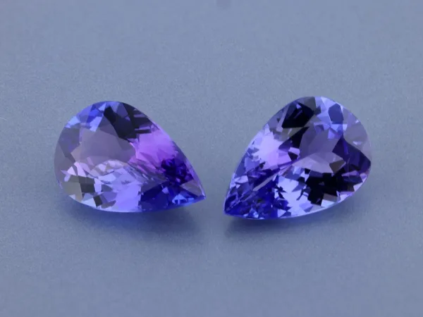1.19ct Parti Tanzanite, Pear Shape cut gemstone