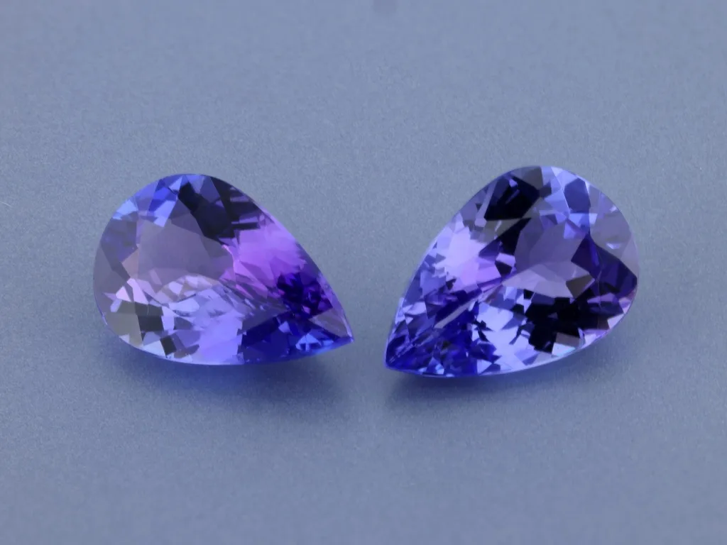 1.19ct Parti Tanzanite, Pear Shape gemstone